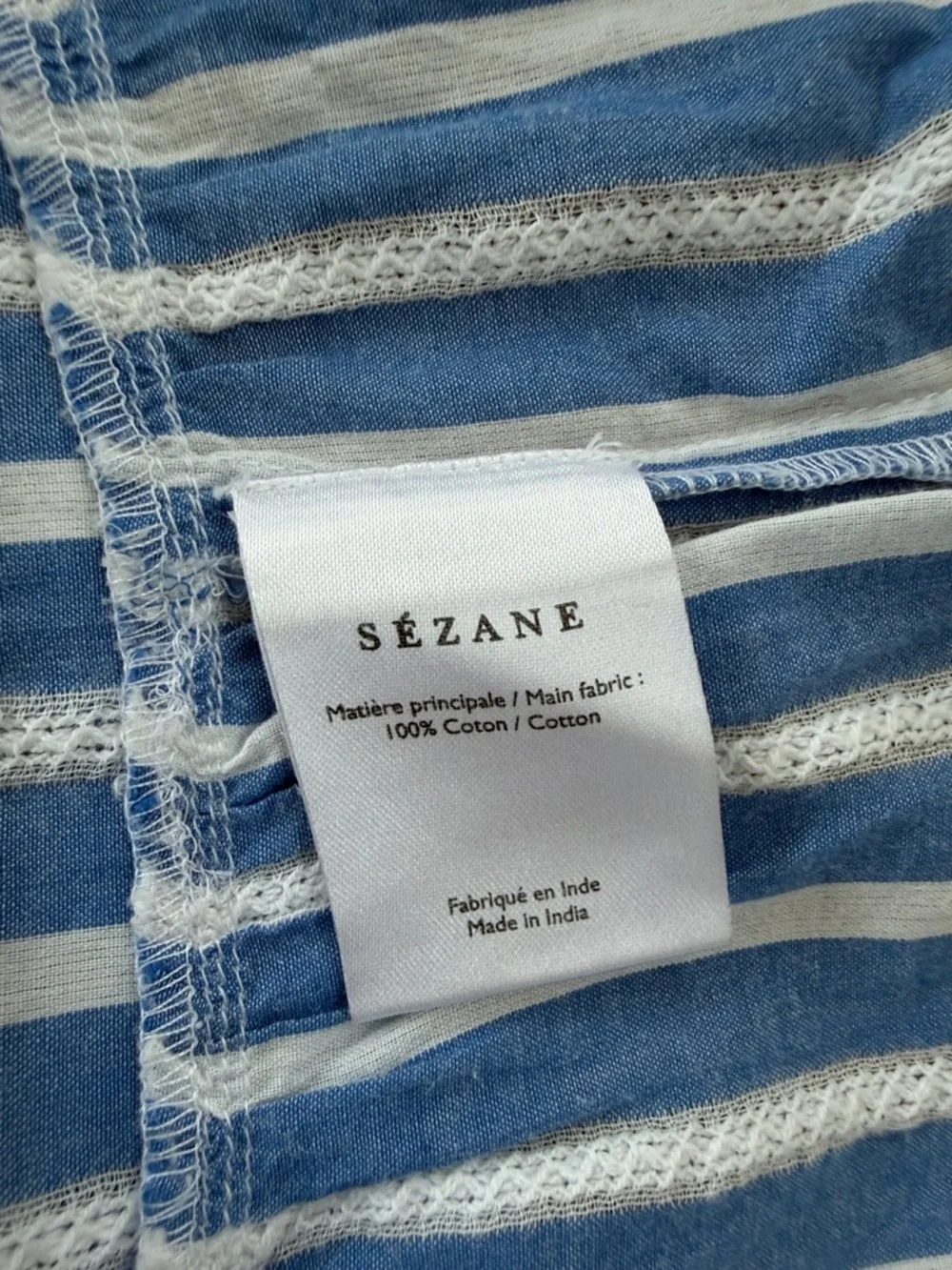 Sezane Blue and White Striped Maxi Dress - Picture 4 of 4